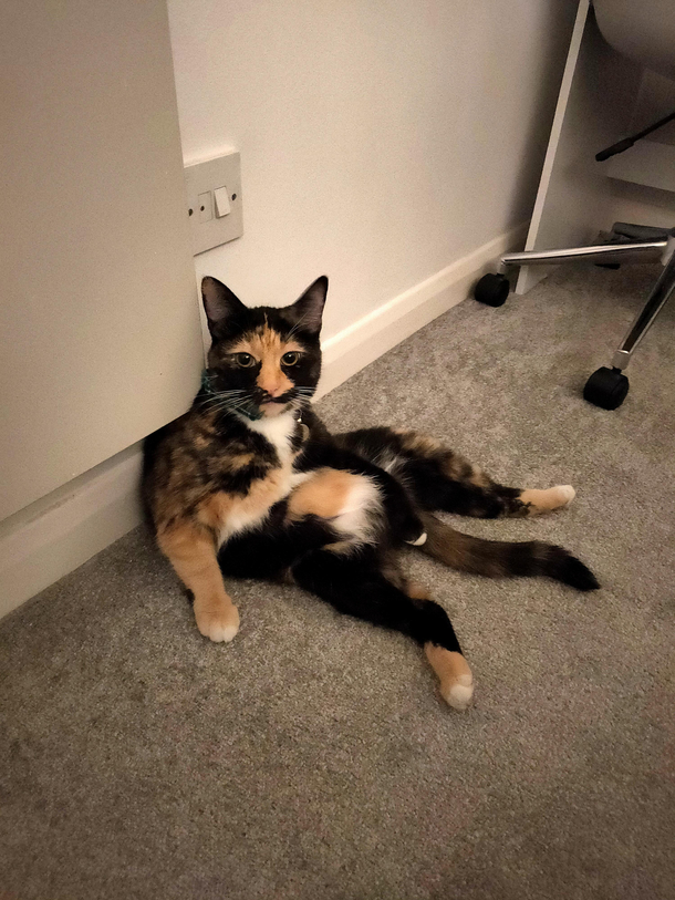 Why does she sit like this