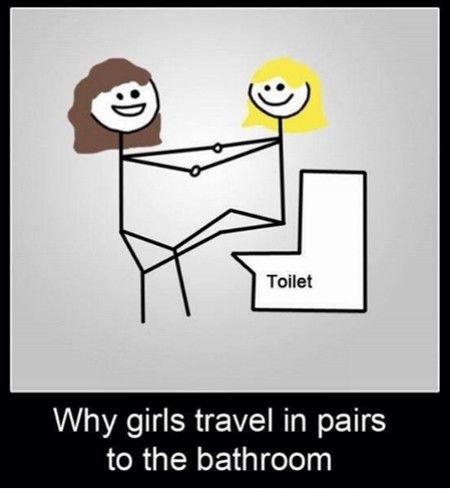 Why girls go to the bathroom together