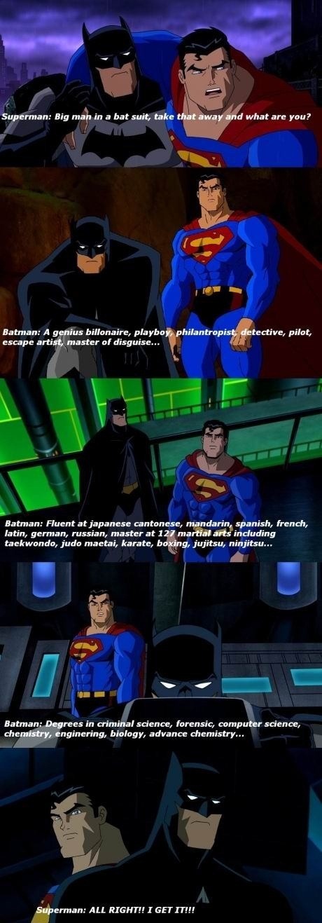 Why I like batman more than superman