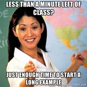 Why Im late for my next class