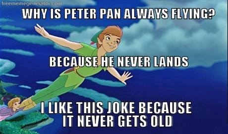 Why is Peter Pan always flying
