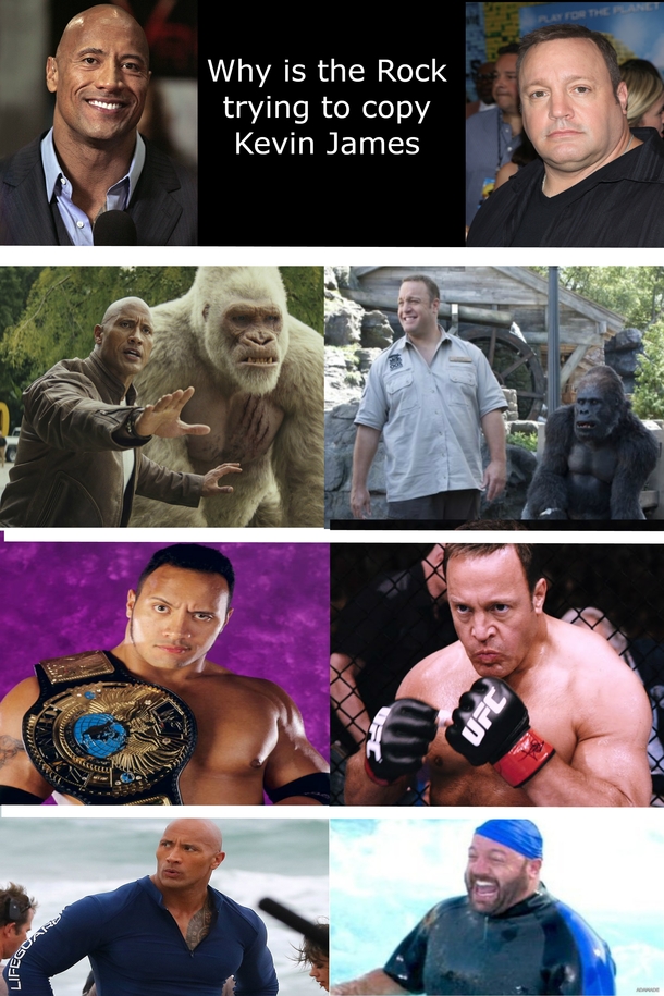 Why is The Rock trying to be Kevin James
