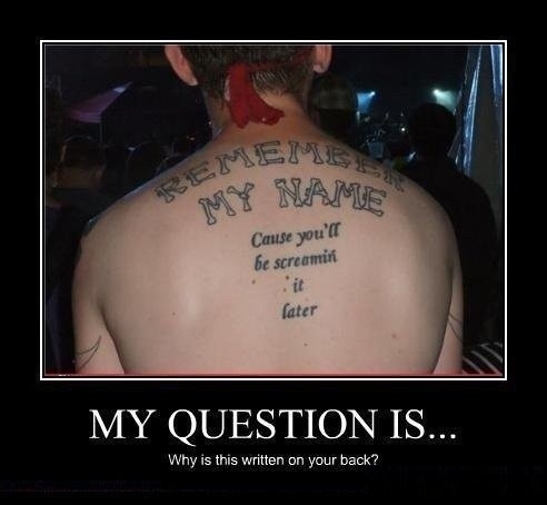 Why is this written on your back   