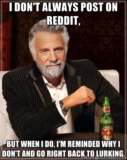 Why my karma is so low I care not