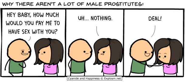 Why there arent many male prostitutes