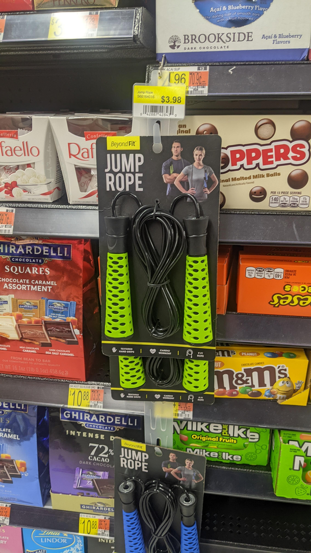 why they gotta put jump ropes in the candy isle