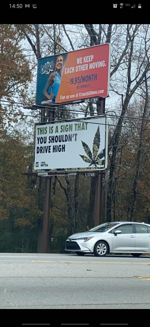 Why would anyone drive a sign
