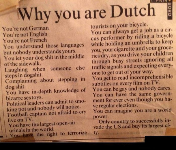 Why you are Dutch