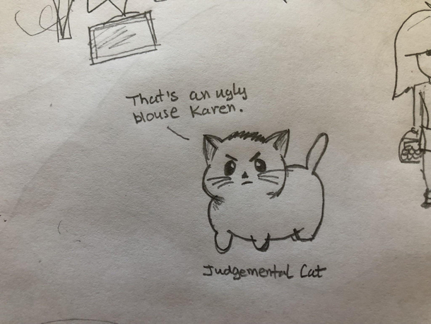 Wife asked me to draw a cat for my two year old So I did what any dad wouldve done