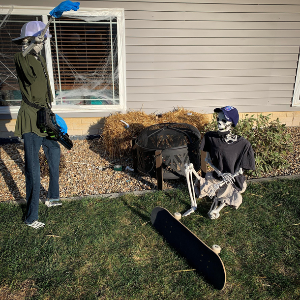 Wife kept insisting I dress the skeletons she probably wont ask me to ever do it again