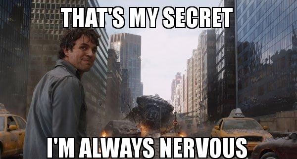 Wife said I didnt seem very nervous before my interview