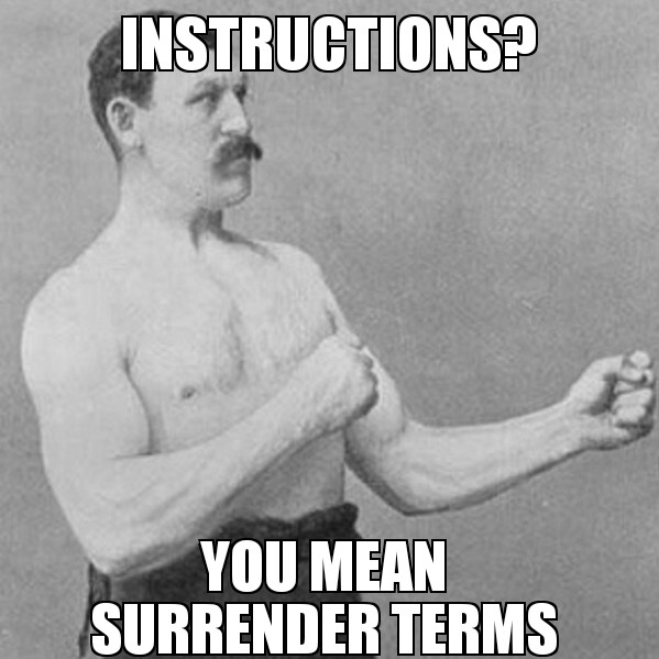 Wife told me to use instructions to put entertainment center together