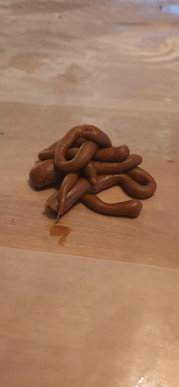 Wife wasnt very happy with what I did with the leftover gingerbread dough