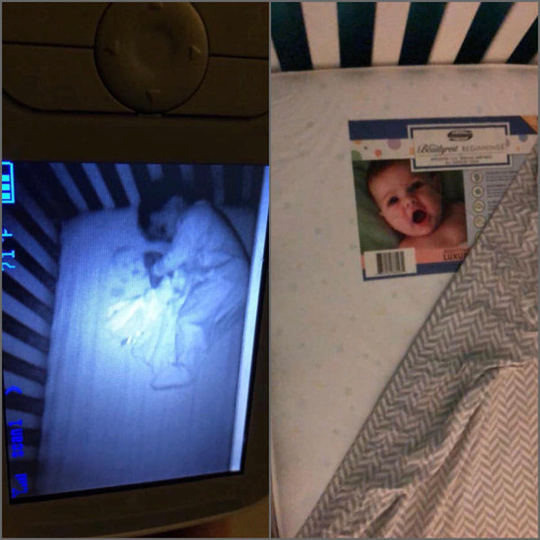 Wifes friend was convinced there was ghost baby in her daughters crib Turns out dad forgot to remove the mattress sticker