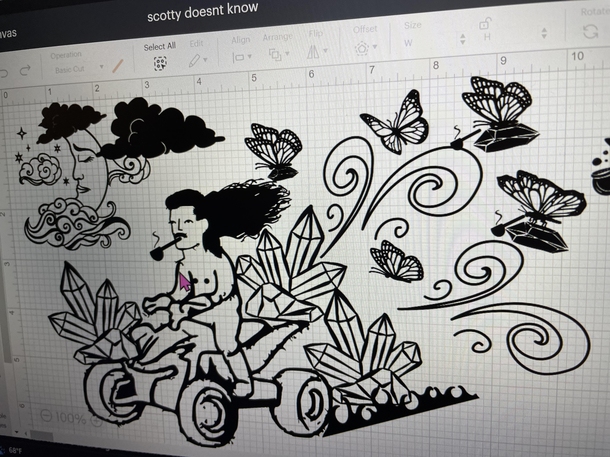 Wifes mom has been hanging out with trashy methheads Asked my wife to design her a tattoo with butterflies Heres what she made