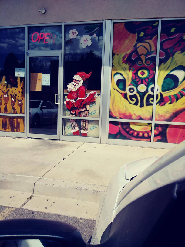 Window art at my local Chinese restaurant