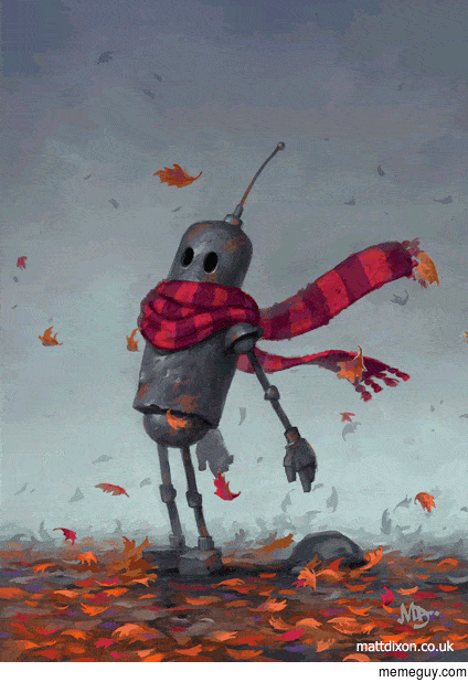 Windy day robot painting