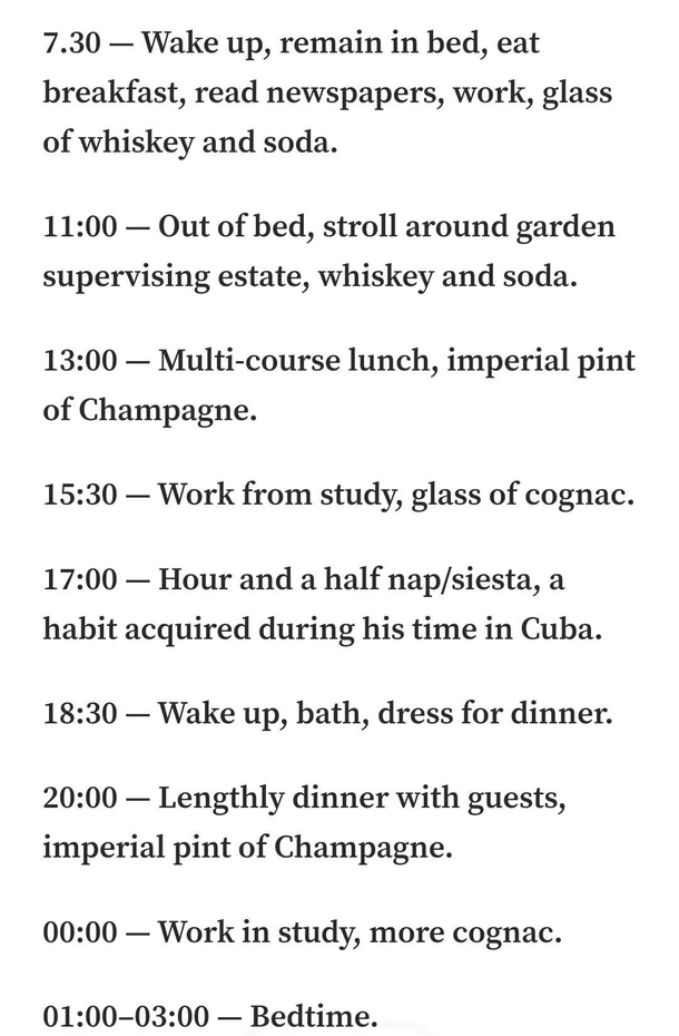Winston Churchills epic daily routine