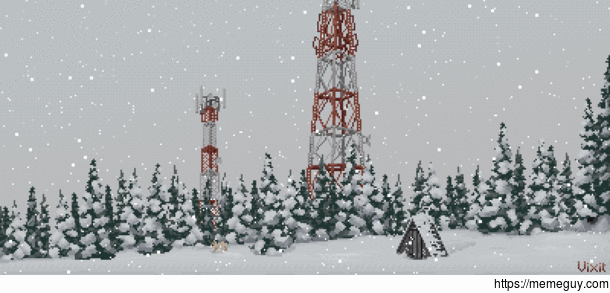 Winter forest pixelart