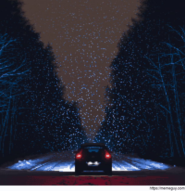 Winter forest road 