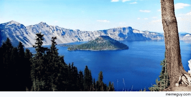 Winter taking over Crater Lake Oregon