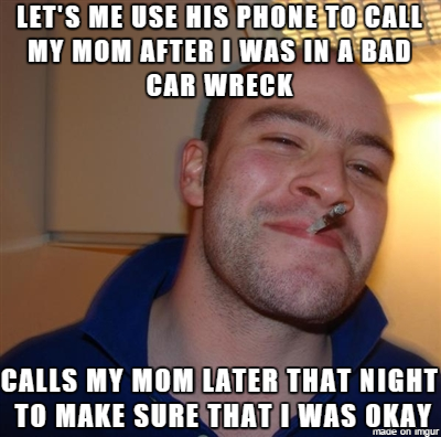 Wish Id gotten the chance to thank this guy Im grateful for everyone that stopped to help that day