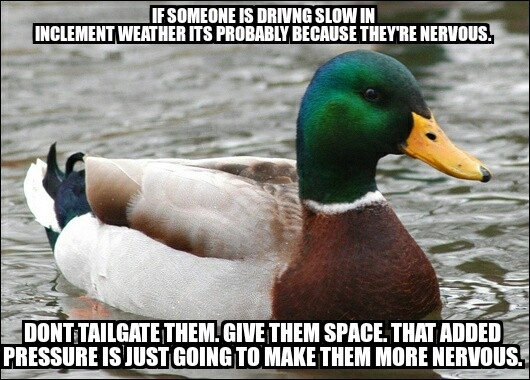 With the weather as bad as it is in the northeast i feel like more people need to understand this