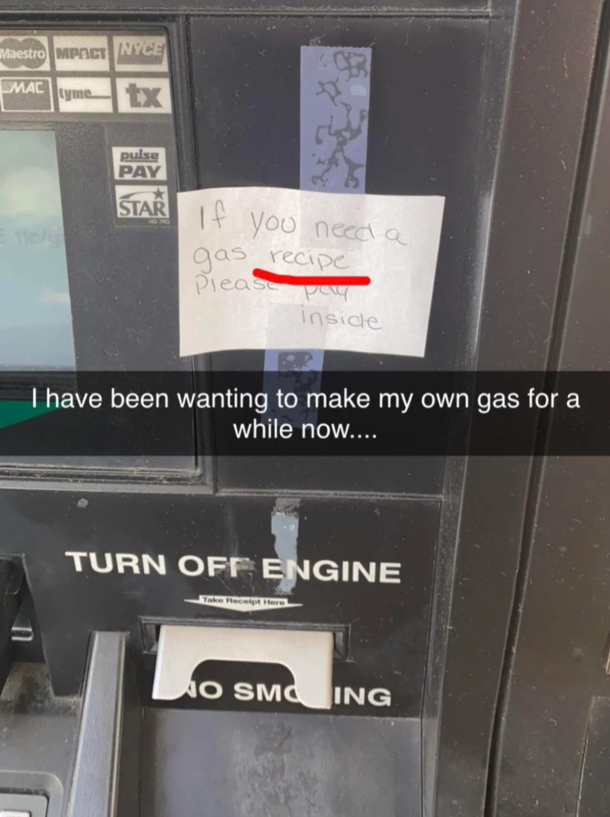 With todays gas prices I might need a recipe