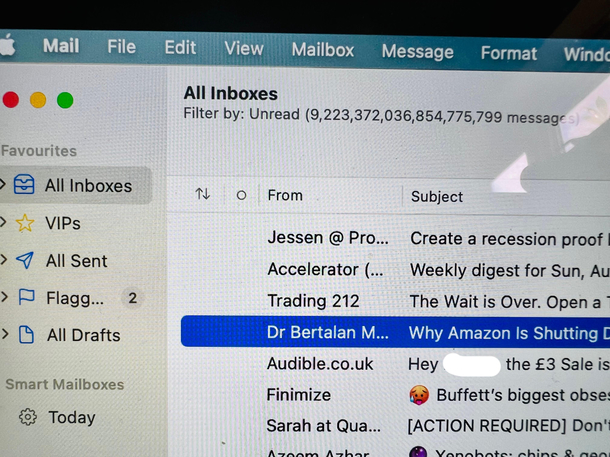 Woke up to  QUINTILLION unread emails
