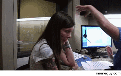 Woman hearing for the first time
