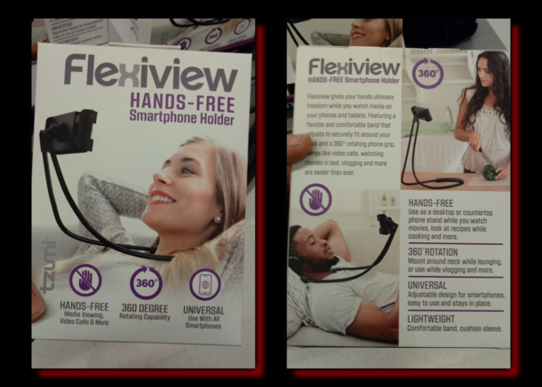 Woman on front of box  Both hands clearly behind her head Woman on back of box  Both hands clearly in view Man on back of box  Headphones in one hand totally out of sight