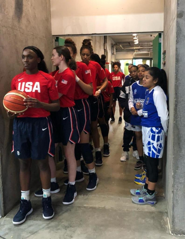 Womens USA basketball team vs El Salvador