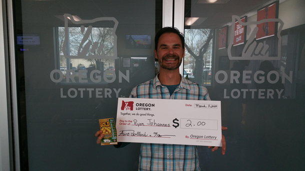 Won on a Scratch-It today and immediately went to the Lottery Office