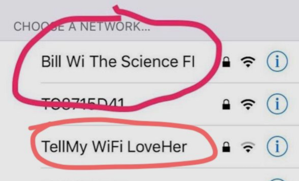 Wonderful wifi names
