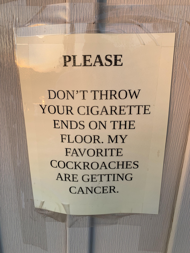 Wont somebody think of the Cockroaches
