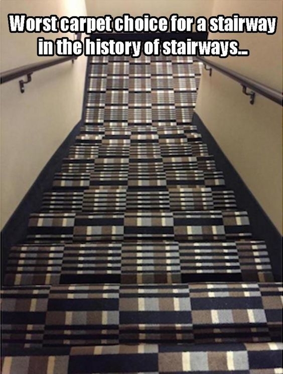 Words carpet choice for a stairway in the history of stairways