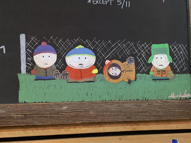 Work wanted Spring themed artwork for the events chalkboard I think I nailed it