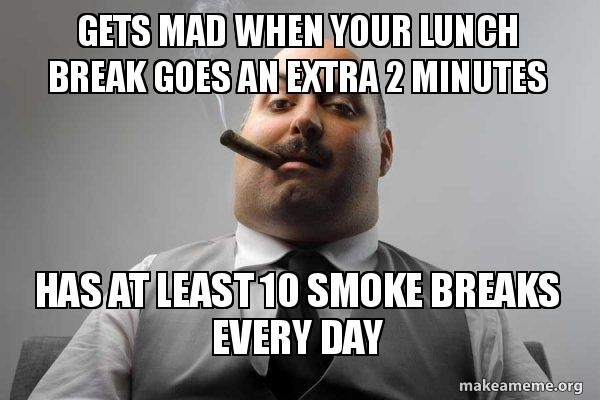 Working as a non-smoker