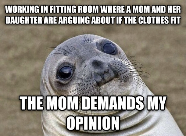 Working in retail can be awkward