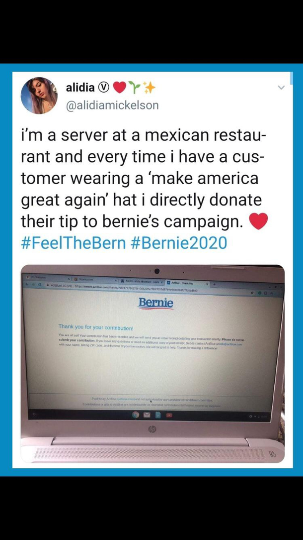 x-post from r SandersforPresident Funny because funny business