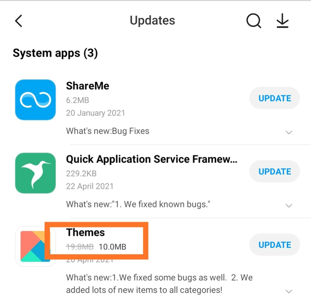 xiaomi appstore gives discount on app size