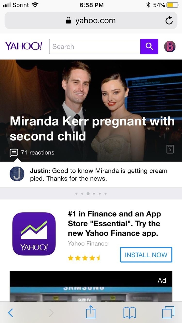Yahoo attaches the top comment on the article with the front page picture x-post from rfacepalm
