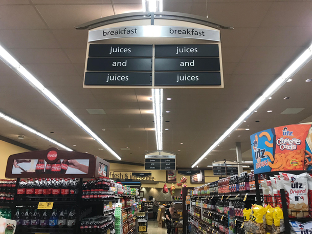 Yall know where I can find the juice aisle