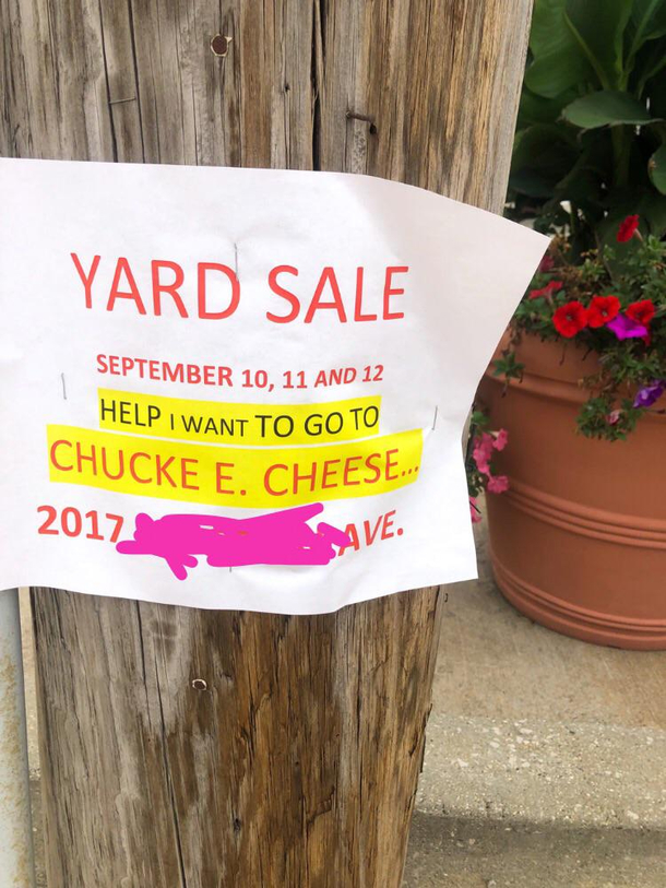 Yard sale goals OC