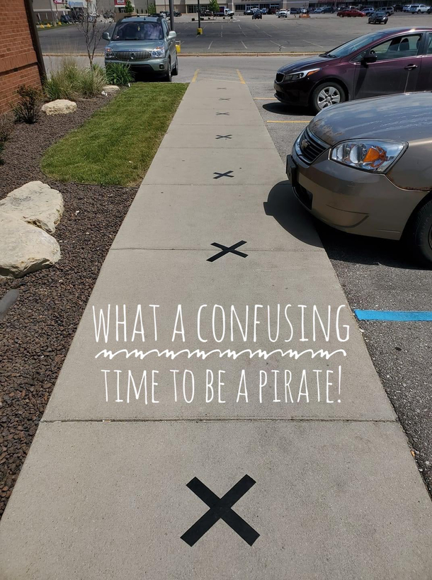 Yarrrrr- there be social distancing
