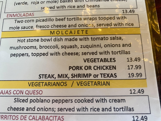 Yeah could I get the Texas on the side thanks