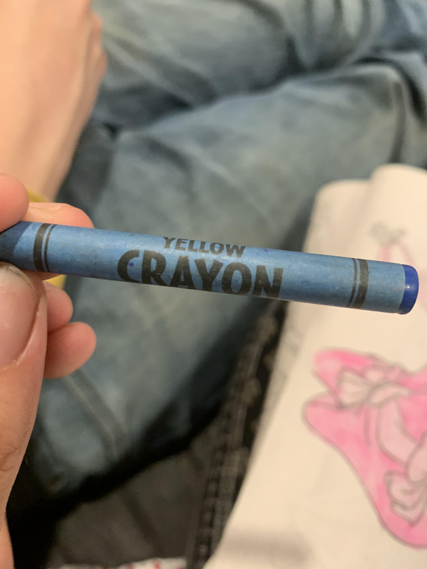 Yellow crayon