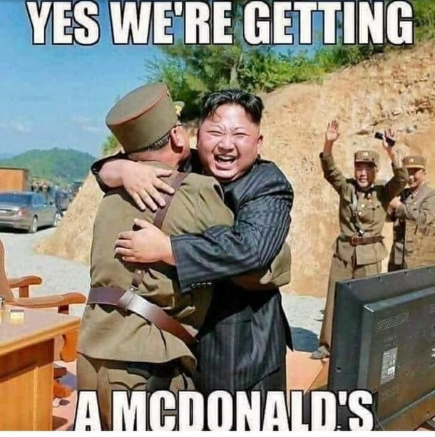 Yes we getting a McDonalds 