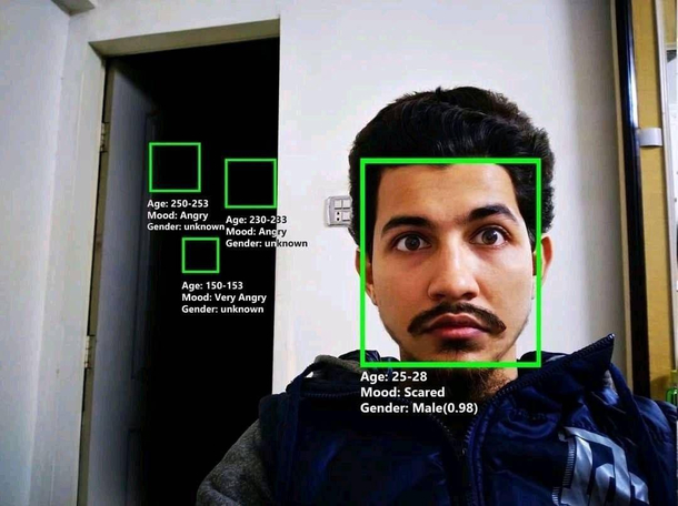 Yo yo yo Artificial Intelligence says there are more than one person the room and they are invisible and pretty old though 