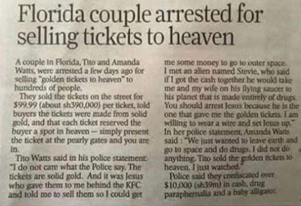 you are in for a treat if you think only the headline is funny